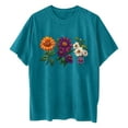 thumbnail image 6 of Drses Cute Spring Tshirt Oversized Floral Graphic Tees Vintage Wildflower Shirt Womens Boho Hiking T Shirt Summer Plant Tops, 6 of 7