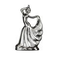 thumbnail image 2 of Encantadora estatua de , colección de esculturas artísticas, adorno decorativo, decoración conmemorativa para el hogar, obra de arte, figura Macarena Estatua de bailarina, 2 of 6