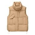 thumbnail image 6 of Spring Saving GaThRRgYP Women's Short Puffer Coat with Hood锛孎ashion Women Pocket Coat Long Jacket Winter Sleeveless Down Cotton Waistcoat, 6 of 7