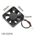 thumbnail image 2 of 1/2pcs Black color 5010 12V with PC 2-pin Small DC Brushless Fan CPU System Heatsink Cooling Cooler Mini Computer Fans 2PCS, 2 of 8