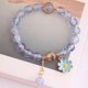 thumbnail image 2 of Nueva joyería explosiva cuentas de cristal diy pulsera de margaritas de color simple chica estudiante pulsera dulce y fresca azul uno, 2 of 2