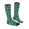 thumbnail image 3 of Fotbe Tropical Leopard print Women's Men's Novelty Crew Socks Cotton Socks Knee High Socks for Walking,Running,Nurses,Pregnancy, 3 of 9