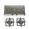 thumbnail image 5 of 1:12 Accesorios para la escena de la cocina en miniatura de la casa de muñecas Estufa de gas plateada Estufa doble de metal, 5 of 5