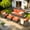 Orange red, variant on Ovios 5 Pieces Outdoor Patio Furniture Set Wicker Rattan Outside Conversation Sectional Sofa for Backyard