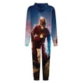 thumbnail image 5 of The Flash Women Men Pajamas Zipper Onesie Jumpsuit Hooded One Piece Sleepwear, 5 of 8