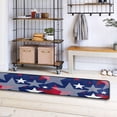 thumbnail image 4 of SKYSONIC American National Symbol Stars Runner Rug with Rubber Backing, United States Patriotic Non Slip Entryway Rug Runner Washable Soft Area Rug Carpet for Hallway Bedroom Kitchen Decor,2'x6', 4 of 6