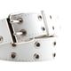 thumbnail image 3 of Cinturón Punk para Mujer Sunnimix Doble Ojal de Cuero Blanco 110 cm, 3 of 6
