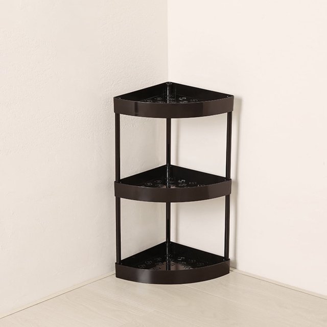 EIMELI Triangle Bathroom Storage Racks Space Saving Storage Holder for Washroom Toilet Dorm Kitchen - White
