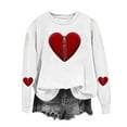thumbnail image 6 of Wowcloth Woman's Crewneck Sweatshirt, Valentine's Day Print Long Sleeve, Fashion Casual for Daily Wear, 6 of 6
