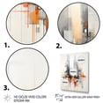 thumbnail image 3 of Designart "Urban Rhythm Minimalism in Orange and Grey I" Abstract Collages Floater Framed Canvas Print, 3 of 7