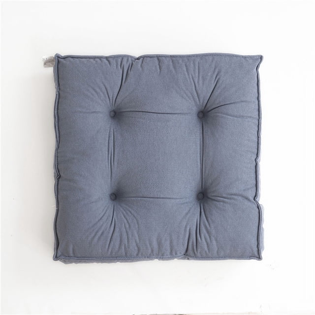 Nvzi Chenille Chair Pad Seat Cushion Comfort Soft Square Floor Cushion for Bedroom Living Room Solid Color Cushion Pillow for Reading Home Office Sofa Car (Grey,18x18)