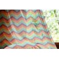 thumbnail image 2 of Chevron Tulle Curtains with Rod Pocket, Vintage Zigzag Pattern Royal Jagged Regular Limitless Simple Traces Art Work, Sheer Drape for Wedding Party 2 Panels, 7 Sizes, Multicolor, by Ambesonne, 2 of 3