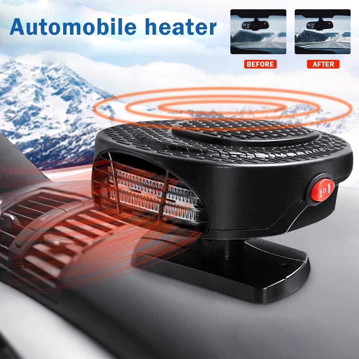 XGao Car Heaters Portable 150W 12V Car Truck Auto Heater Hot Cool Fan Windscreen Window Demister Defroster Car Heaters Portable Car Heater