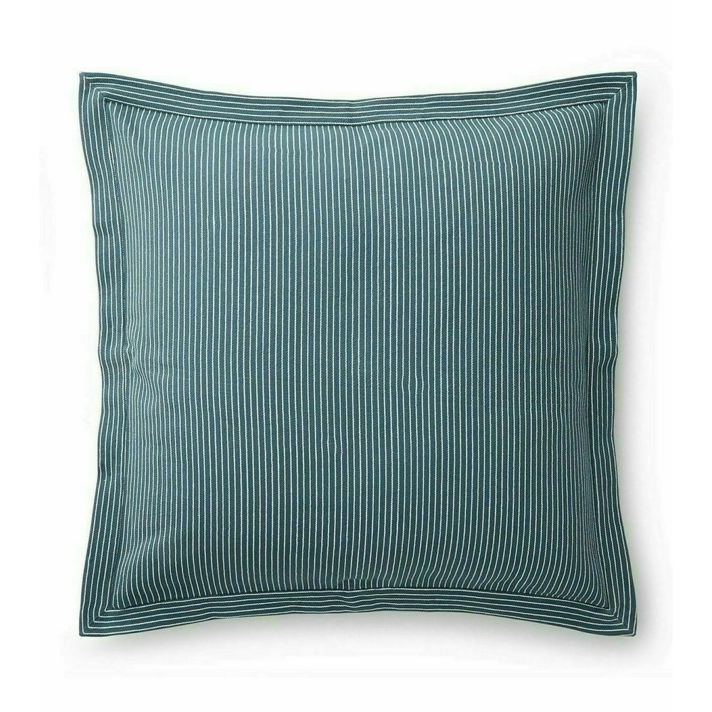 Lauren Ralph Lauren Striped Cotton Linen Pillow Sham EURO Cream Blue