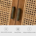 thumbnail image 6 of 28" Storage Sideboard Cabinet, Tina's Home 2 Rattan Doors Wooden Buffet Adjustable Shelves Bedroom, 6 of 8