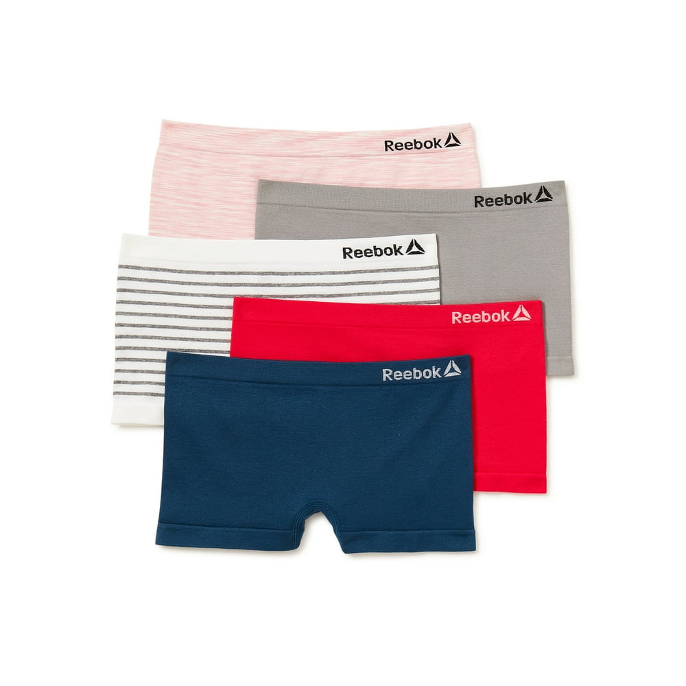 Reebok Girls' Underwear Seamless Boyshorts, 5 Pack, Sizes S-XL - Walmart.com - Walmart.com