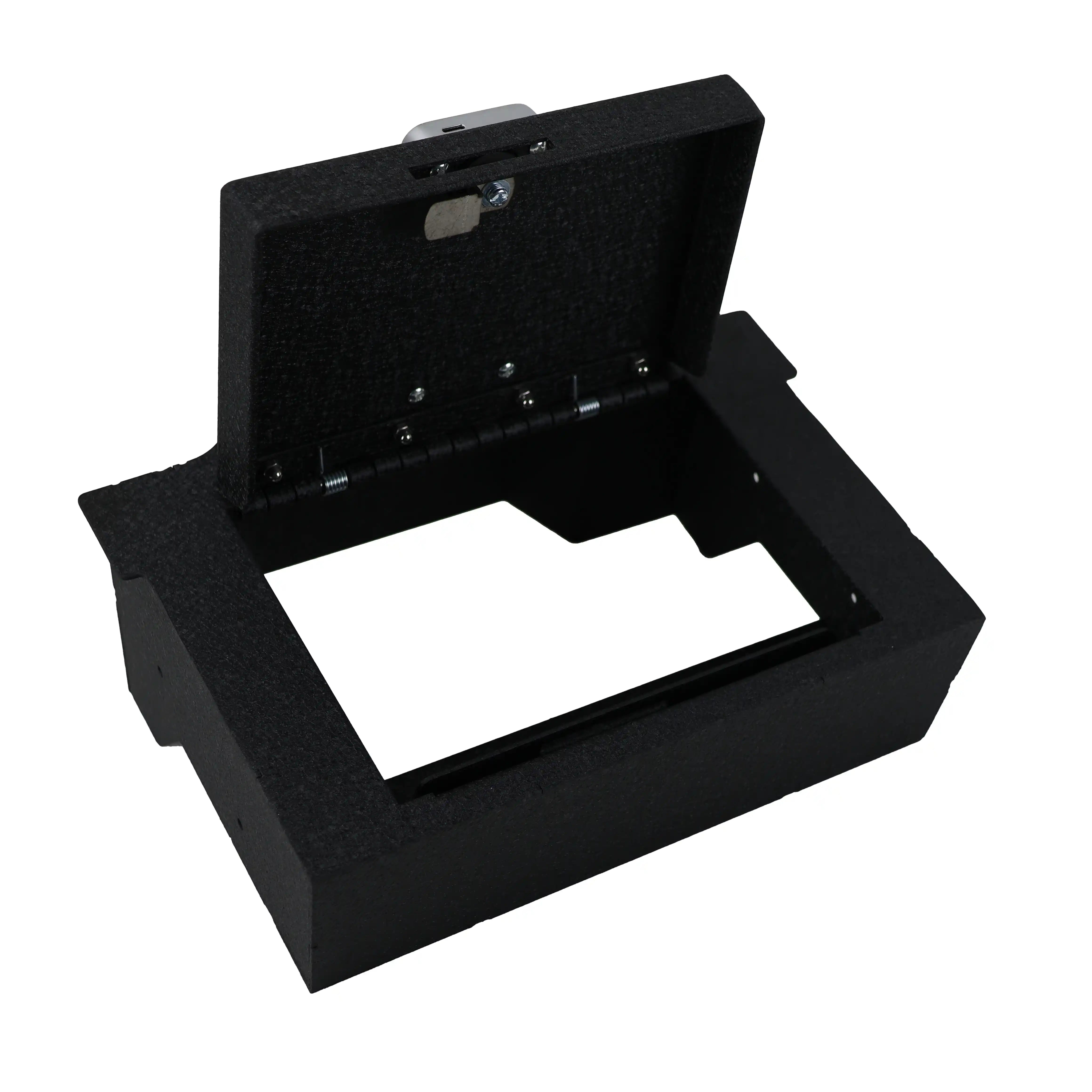 Center Console Safe Gun Safe, WASAI Console Gun Vault Lockbox Compatible with RAM 1500/2500/3500 LARAMI/BIGHORN/POWERWAGON 2019-2024, NOT FIT Cup Holder with Cover, Electronic Keypad Lock.