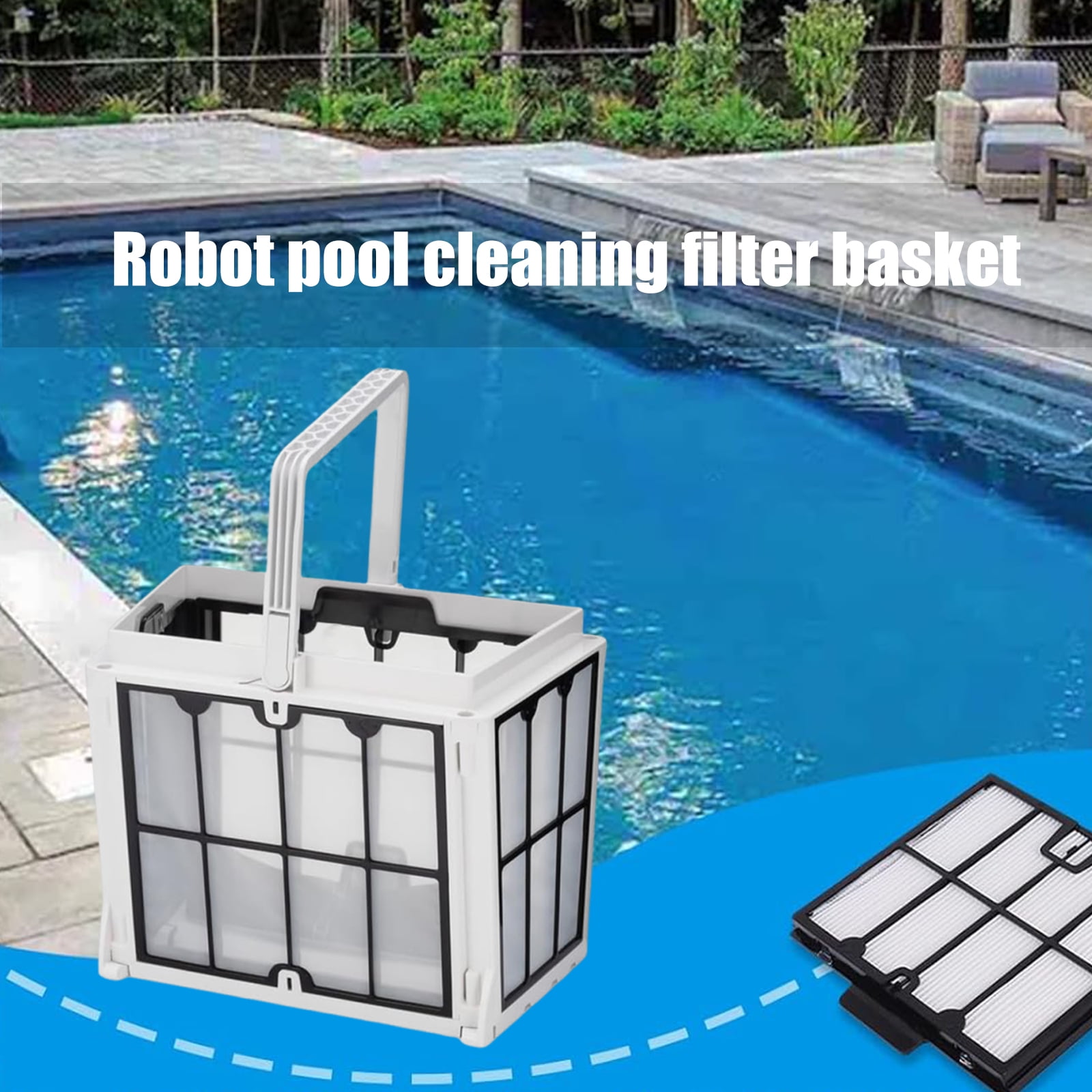 High Capacity Robotic Pool Cleaner Filter Basket Replacement With Fine Net For Enhanced Suction And Debris Collection