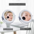 thumbnail image 5 of 7-Inch Rechargeable LED Lighted Tabletop Makeup Mirror with Dual-Sided 10x Magnification & Adjustable Brightness – Perfect for Precision Makeup Application, Ideal Gift for Birthdays, Weddings &, 5 of 5