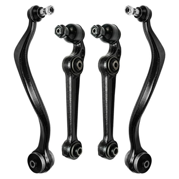 Detroit Axle - Front Lower Control Arms for 2007-2012 Ford Fusion Lincoln MKZ Mercury Milan, 4 Lower Rearward & Forward Control Arms & Ball Joints, 4pc Suspension Kit Replacement