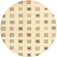 thumbnail image 1 of Ahgly Company Machine Washable Indoor Round Contemporary Gold Area Rugs, 5' Round, 1 of 7
