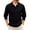 Black, variant on Men's Long Sleeve Knit Polo Sweater Casual Button Collar Pullover Top