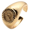 thumbnail image 1 of Open Ring Adjustable Letter Vintage Chunky Ring Thumb Ring Knuckle Ring for Girl, 1 of 10