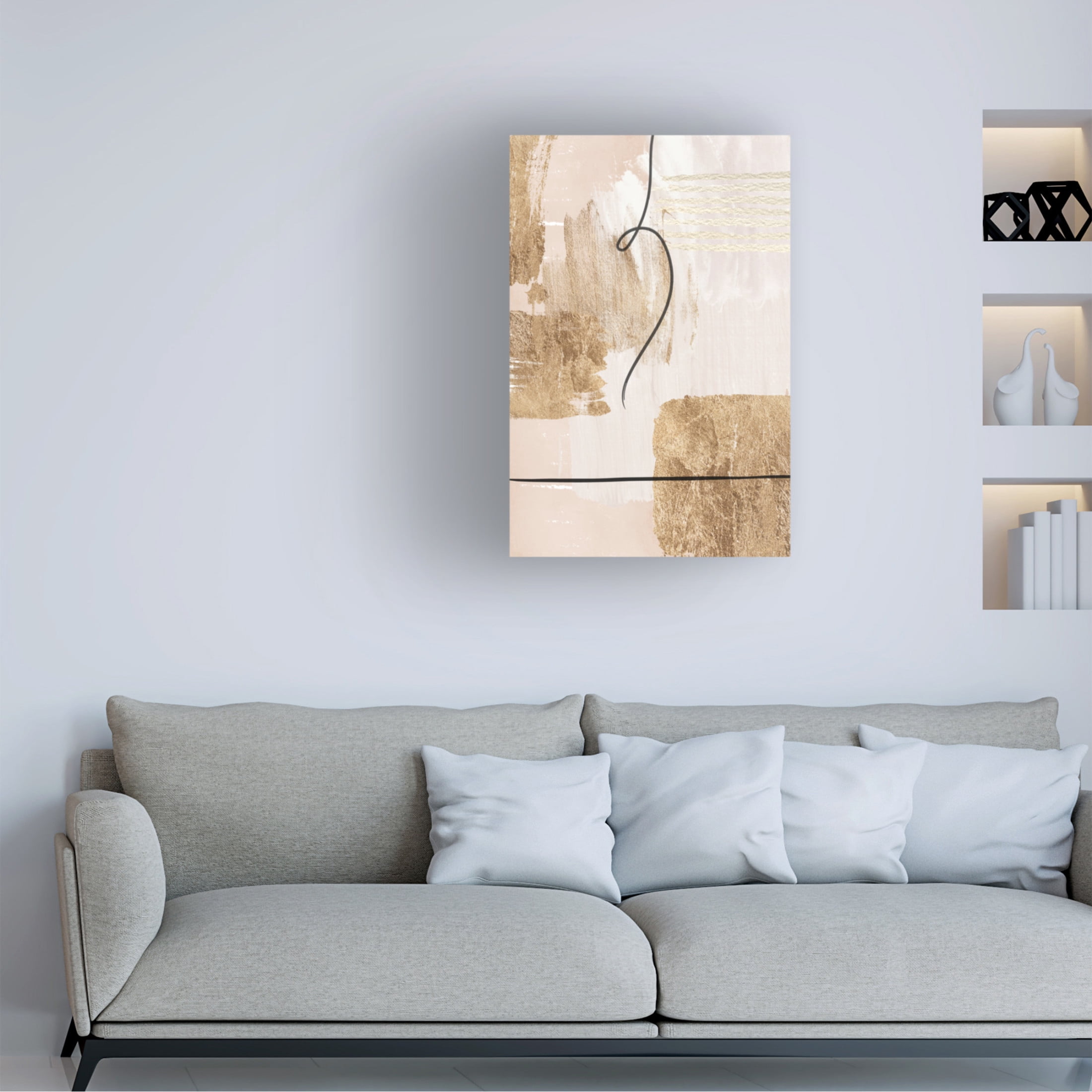 Trademark Fine Art Sally Ann Moss Aesthetic Gold 2 Canvas Wall Art