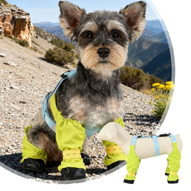 Bottes pour Chien à Sangle Réglable Hiver Respirantes Chaussures de Marche Extérieures pour Animaux avec Attache à Boucle