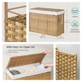 thumbnail image 4 of LEDREM 200L Double Laundry Hamper with Lid, 4 Sections & 6 Mesh Bags, Wicker Design, Removable Liners, for Bathroom/Bedroom, Natural, 4 of 6