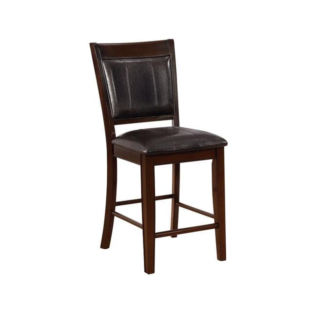 Benjara BM226293 Wooden Counter Height Chair with Flared Raised Back