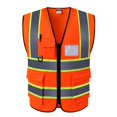 thumbnail image 1 of Wisewang Reflective Safety Vest for Engineer Construction w/ Pockets Free ze Orange Orange, 1 of 6