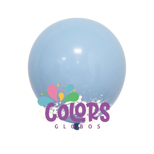 COLORS GLOBOS 12 pulgadas AZUL PASTEL bolsa con 100 piezas para fiesta y decoración. COLORS GLOBOS 12 pastel 100 globos
