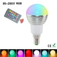 thumbnail image 1 of E27 E14 RGB LED Bulb 16 Color Magic LED Night Light Lamp Dimmable Stage Light 24key Remote Control Holiday, 1 of 9