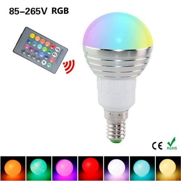 E27 E14 RGB LED Bulb 16 Color Magic LED Night Light Lamp Dimmable Stage Light 24key Remote Control Holiday