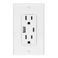thumbnail image 1 of Enchufe de pared estándar de EE. UU. Tipo USB A tipo C Adaptador de corriente de carga Salidas dúplex de alta velocidad, 1 of 3