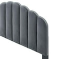 thumbnail image 6 of Headboard, Twin Size, Velvet, Dark Grey Gray, Modern Contemporary Urban Design, Bedroom Master Guest Suite, 6 of 9
