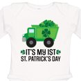 thumbnail image 4 of Inktastic 1st St Patricks Day Construction Truck Shamrocks Boys Long Sleeve Baby Bodysuit, 4 of 5