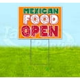 thumbnail image 1 of Mexican Food Open (18" x 24") Yard Sign, Includes Metal Step Stake, 1 of 6