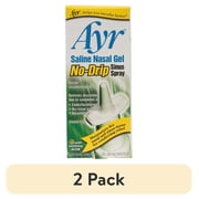 (2 pack) Ayr Saline Nasal Gel No-drip Sinus Spray With Soothing Aloe Vera, 0.75 Fl Oz Spray Bottle, (Pack of 1)