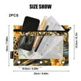 thumbnail image 3 of Leopard with Leaf and Flower 2 Pack Pencil Pouch for 3 Ring Binder Smooth Zipper Folders with Pockets Clear Window Pencil Case, 3 of 6