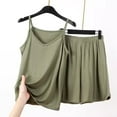 thumbnail image 2 of Besolor Womens Summer Pajamas 2 Piece Outfits Spaghetti Strap Sleeveless Cami Tops and Shorts Sets Plus Size Sleepwear, 2 of 9