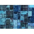 thumbnail image 1 of Ahgly Company Indoor Rectangle Patchwork Light Blue Transitional Area Rugs, 6' x 9', 1 of 4