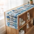 thumbnail image 6 of Lake Paddle Striped 90 Inch Table Runner, Watercolor Vintage Wood Grain Farmhouse Dresser Scarf Cotton & Linen Tablerunner for Dining/Kitchen Island/Holiday Party Décor 13" x 90", 6 of 9