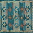 thumbnail image 1 of Ahgly Company Indoor Square Southwestern Light Blue Country Area Rugs, 5' Square, 1 of 4
