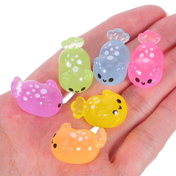 HOOWIFFY 18pcs Marine Resin Animals Assorted Color Figurines For Home Decor And Family Bonding