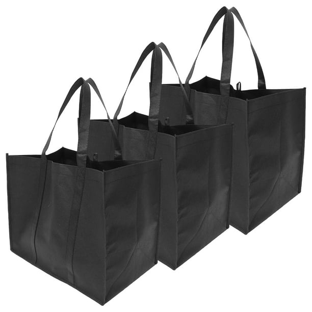 GOOHOCHY 3 bolsas reutilizables para la compra con asas, portátiles, de tela no tejida, para regalo.