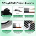 thumbnail image 5 of NAGARAKU Premade Fans Narrow 5D W Shape Eyelash Extensions Black 0.07D mix8-15mm, 5 of 6