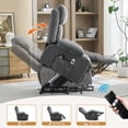 thumbnail image 4 of Segmart Power Lift Recliner Chair with Vibration Massage and Heat Ergonomic Lounge Chair for Living Room with Rocking Function and Side Pocket, 2 Cup Holders, USB Charge Port, Gray, 4 of 9