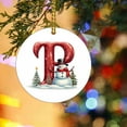 thumbnail image 3 of Christmas 2024 Ornament with Letter, Custom Name Christmas Ornament Gifts for Sister Brother, Personalized Alphabet Keepsake Hanging Xmas Tree, Customized Initial Letter Xmas Ornament Present, 3 of 9